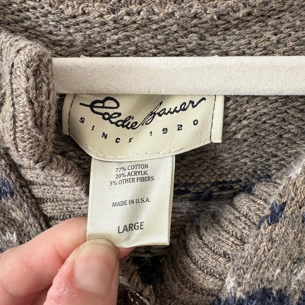Eddie Bauer sweater cardigan size large - Picture 2 of 4